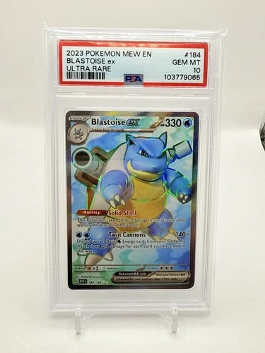 PSA 10 Pokémon 151 English BLASTOISE EX 184/165 ULTRA RARE Full Art