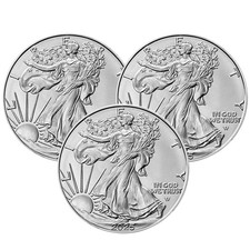 Lot of 3 - 2025 $1 American Silver Eagle 1 oz BU