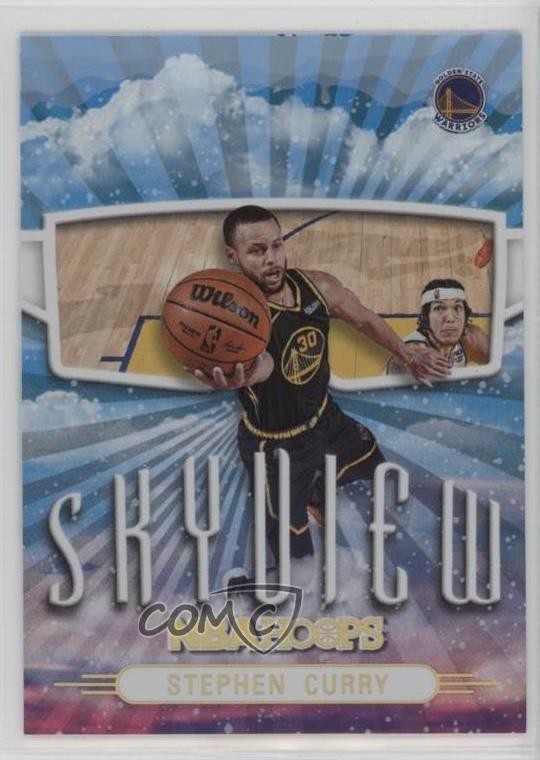 2022-23 Panini NBA Hoops Skyview Holo Winter Stephen Curry #4 0tp1