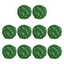 10 Pcs 3" Wicker Rattan Balls Decorative Ball for Centerpiece Bowls Deep Green