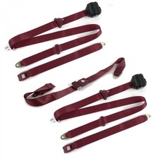 Ford Thunderbird 1977 - 1979 Standard 3pt Burg Bench Seat Belt Kit - 3 Belts