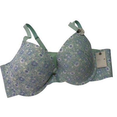 NWT Lucky Brand 42C Full Figure Bra Flowers Green Blue LVD00756X