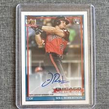2026 Topps Autographed Rookie Will Robertson Chicago White Sox Baseball Card