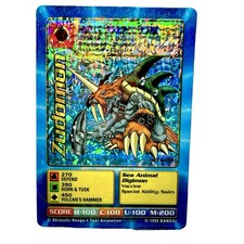 Zudomon St-38 Vintage Digimon Prism Sticker Card 1st Edition 1999 Holo Rare