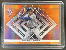 2025 Topps Transcendent Derek Jeter Icons Chrome Variation Orange Refractor #/25