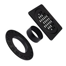 4 Inch Drain Grate Kit Compatible with Schluter Kerdi-Drain 4 Inch, Black
