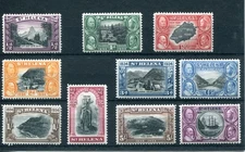 St Helena KGV 1934 Centenary Complete set SG 114-123 Mint Hinged Cat: £425