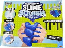 Mad About Slime Slime Squish Ball Make Your Own Kit, Blue Raspberry Scented