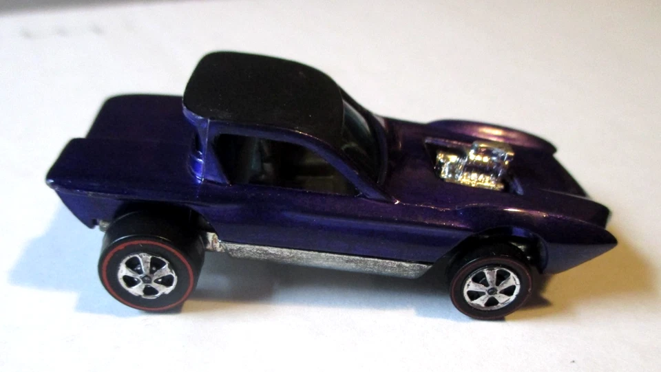 1967 MATTEL HOT WHEELS REDLINE PYTHON- PURPLE W BUTTON- HK-HIGH END EXAMPLE - Image 2 of 4