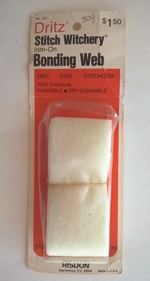 Dritz Stitch Witchery Bonding Web Vintage Risdon Sewing Collectible 1.5'' x 8 Yds