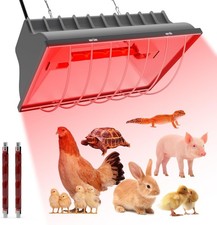 Chicken Coop Heater Aluminum Brooder Heater Lamp for 30 Chicks Duckling 250W