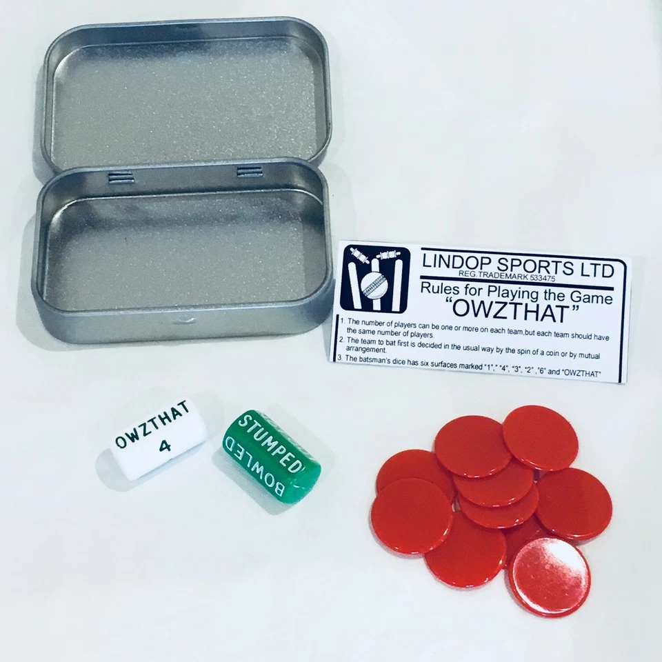 Owzthat Cricket Game Pocket All Weather Fun All Ages Dice Roller Family Sport - Image 2 of 4