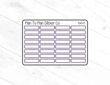 1043-9~~Purple Stitched Box Planner Stickers.
