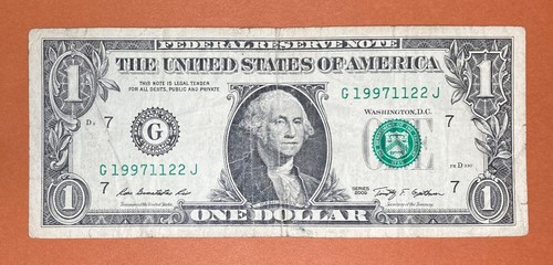 1997 November 22 ( G 19971122 J ) Birthday Note $1 One Dollar Bill - Picture 2 of 3