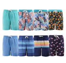 Men's Swimming Trunks Colorful Swimwear Elastic Waist Drawstring Swim Shorts