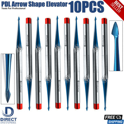 PDL Luxating Arrow Shape Elevator Serrated Spade Luxation Titanium Coated X1-X10