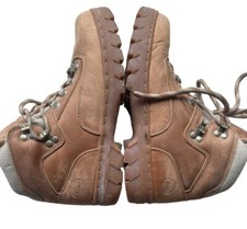 Bass Tan Stratton Outdoor Boots Mid Men Size 9 Leather Upper V487 Lace Up