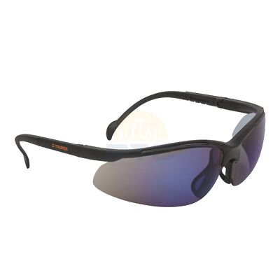 Truper LEDE-EZ Vision blue mirror safety glasses