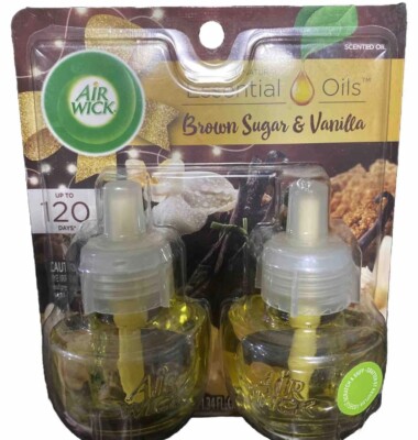 Air Wick Plug in Scented Oil  2 Refill Brown Sugar/Vanilla Limited Edition