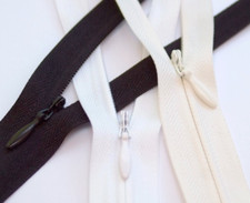 5x Black White Offwhite Concealed Invisible Nylon Zips 14"36cm Closed-end Zipper