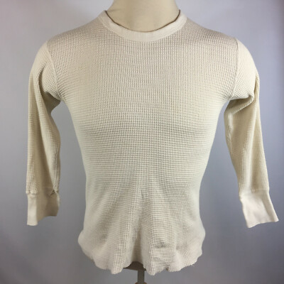 Vintage 60s 70s Fruit of the Loom Distressed Thermal Long John