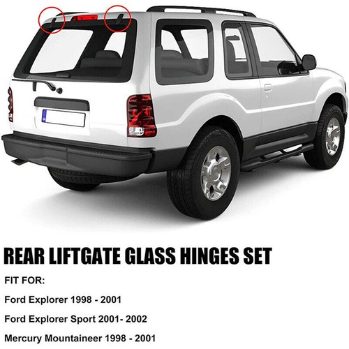For 1998-2002 Ford Explorer Rear Window Hinge Set Liftgate Glass Hinge 926-132 - Picture 4 of 7