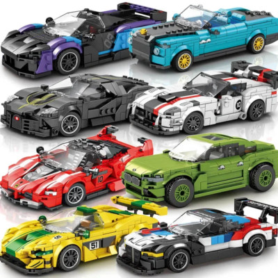 Speed Champions Series Racing Sports Vehiclea Technik Auto Supercar Gebäude Bl