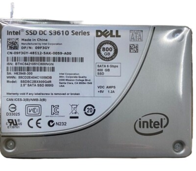 Intel S3610 800GB DELL SSD 6Gb/s 2.5'' SATA Solid State Drive SSDSC2BX800G4R