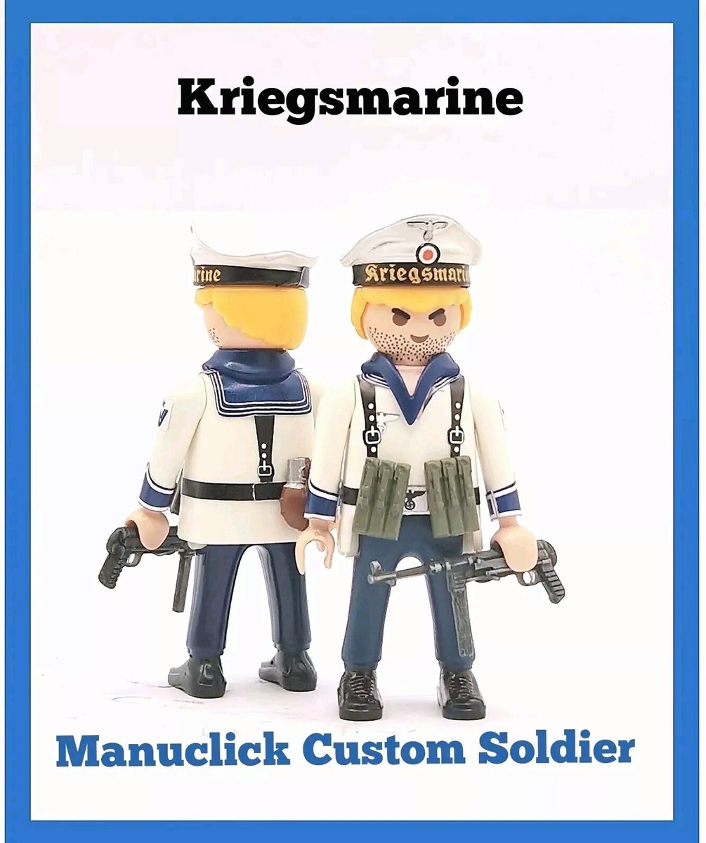 Figurine Playmobil Custom WW2 Soldat Français Infanterie - Seconde Guerre Mondiale