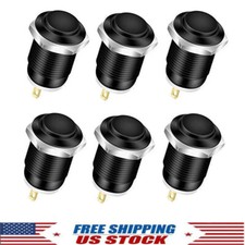 6Pcs 12mm Momentary Push Button Switch 12v Waterproof Round Power Push Button