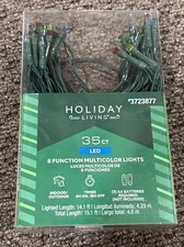 Holiday Living 35CT 8 Function Multicolor Lights LED Battery Operated Timer