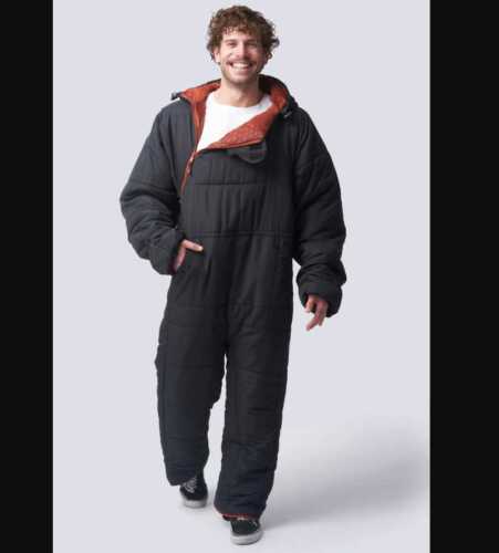 New Adult L Selk'Bag Lite recycled wearable sleeping bag in black - Picture 2 of 7
