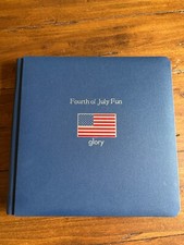 Creative Memories 12x12 Glory Flag Album embossed w/12 pgs Fourth of July Fun