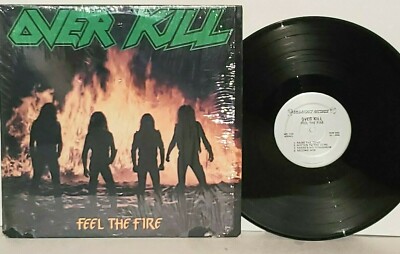 OVERKILL Feel The Fire LP VG+ Plays Well Orig 1985 Megaforce MRI 1469 Thrash