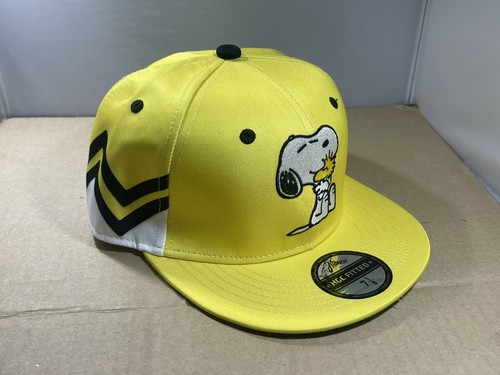 Headgear Classics Snoopy & Woodstock Fitted Yellow and White Hat Size 7 1/8