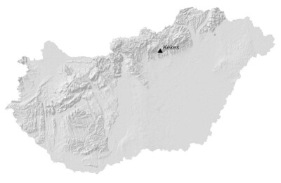 Hungary Elevation Map GLOSSY POSTER PICTURE PHOTO PRINT BANNER 12565