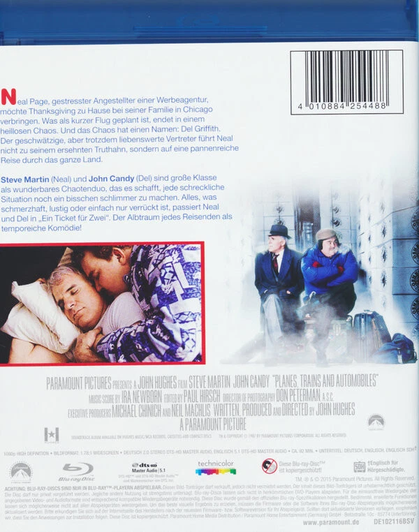 Ein Ticket für zwei - Steve Martin - John Candy - Blu-ray Disc - OVP - NEU - Bild 2 von 4