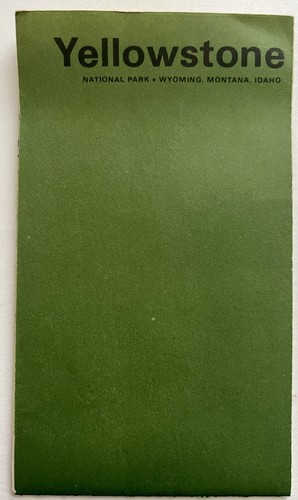 Yellowstone National Park Service WY MT ID Map Folding Vintage Wyoming