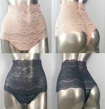 Victoria's Secret Panties Corded Lace Lot of 2 High Waist Thong Panty Small S