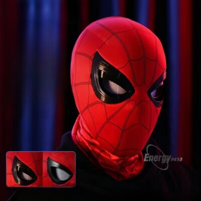 1:1 Spider Man Mask Headcover Eyes Movable Manual Electric