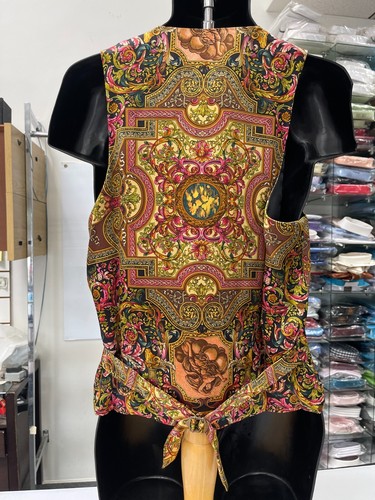 NUEVO Chaleco Creme De Seda para Hombre Moda 100% Seda Suave Tacto Premium Multicolor EE. UU. - Imagen 4 de 4