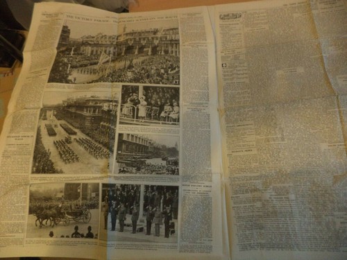 THE TIMES OLD VINTAGE ORIG 1940S NEWSPAPER JUNE 1946 WW2 rare AIR EDITION VE DAY - 第 6/6 張圖片