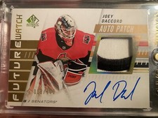 2019/20 Upper Deck SP Authentic Future Watch Auto Patch JOEY DACCORD  /100 📈