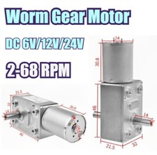 2RPM 68RPM DC 6V 12V 24V Turbo Worm Gearbox JGY370 Gear Motor High Large Torque