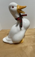 Vintage White Ceramic Goose Duck Figurine