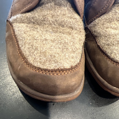Pre Owned Chaco Barbary Brown Nubuck Leather Wool Lined Boots Womens Sz 9.5 - Picture 3 of 16