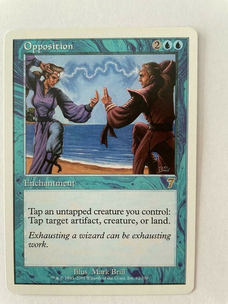 MTG 7TH EDITION OPPOSITION NM MAGIC THE GATHERING ENGLISH RARE BLUE ENCHANTMENT