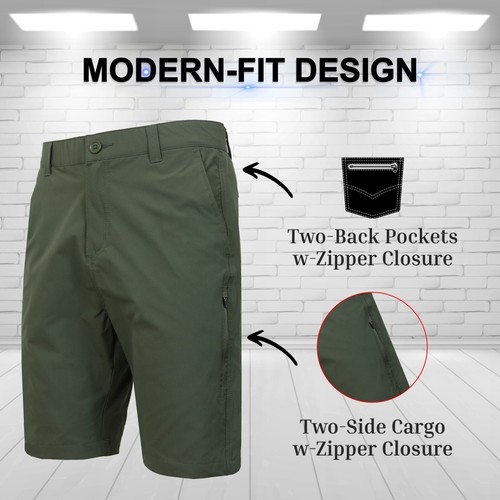 Mens Cotton Flex Stretch Button Closure Chino Shorts (Sizes 30-42) NEW FREE SHIP - Picture 22 of 28