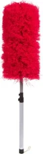 Telescopic Microfiber Duster w/ Extension Pole, Scratch Free (Red)
