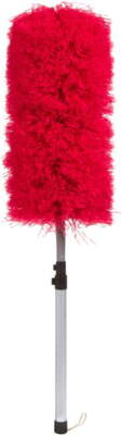 Telescopic Microfiber Duster w/ Extension Pole, Scratch Free (Red)